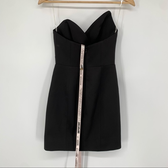 House of CB Chouchou Stretch Satin Asymmetric Mini Dress Sweetheart Strapless XS - Picture 7 of 12